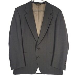 Nino Cerruti Rue Royale Sport Coat Mens Gray Micro Check Blazer Made USA Union